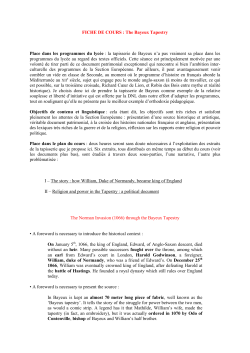 FICHE DE COURS : The Bayeux Tapestry Place dans les