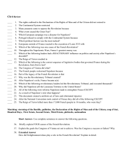 Ch 6 Review ____ 1. The rights outlined in the Declaration of the