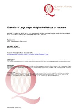 Evaluation of Large Integer Multiplication Methods on Hardware
