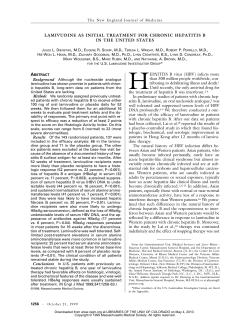 Lamivudine as Initial Treatment for Chronic Hepatitis B