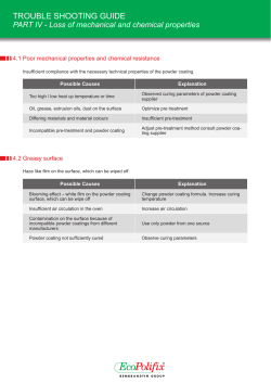 PART IV &ndash; Loss of mechanical and chemical properties