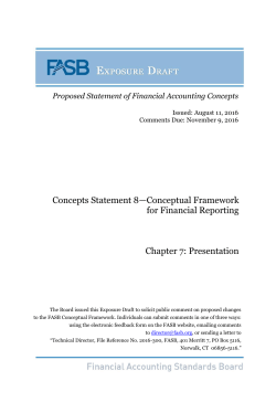 Proposed Statement of Financial Accounting Concepts—Concepts