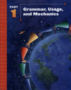Chapter 1- Parts of a Sentence