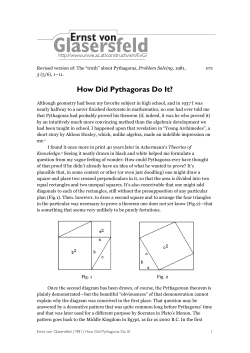 How Did Pythagoras Do It?