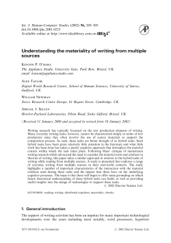 Understanding the materiality of writing from multiple sources