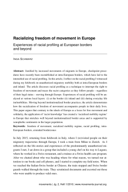 Racializing freedom of movement in Europe