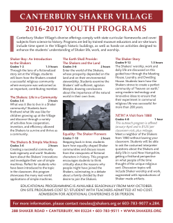 CANTERBURY SHAKER VILLAGE 2016