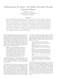 The Soldier Portrayed Through Cinematic History