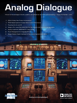 Analog Dialogue Volume 49 Number 1