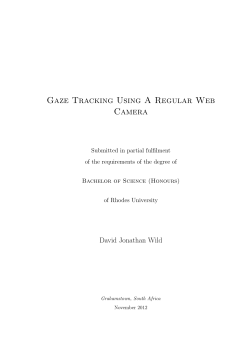 Gaze Tracking Using A Regular Web Camera
