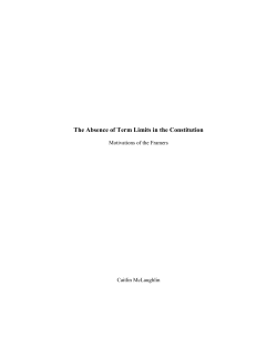 The Absence of Term Limits in the Constitution