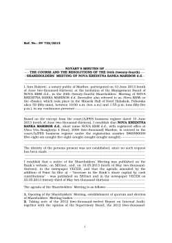 1 of Shareholders&acute; Meeting bodies