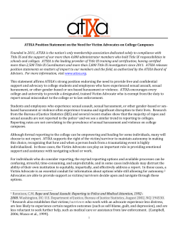 ATIXA Position Statement on the Need for Victim Advocates on