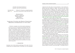 Language, Culture and Spatial Cognition