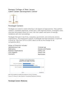 Paralegal Career Resources - Ramapo College of New Jersey