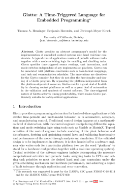 Giotto: A Time-Triggered Language for Embedded - FU