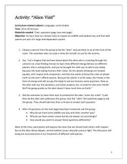 Sample activity - Sandy Pines Wildlife Centre