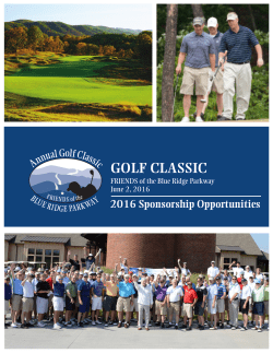 golf classic - FRIENDS of the Blue Ridge Parkway