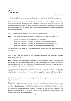 Myths and facts about deep-sea fisheries in the North