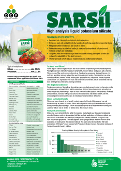 High analysis liquid potassium silicate