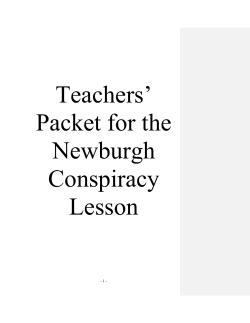 Teacher Packet for Newburgh Conspiracy Lesson