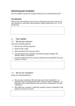 Marketing Plan Template