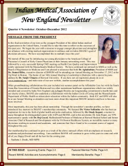 Quarter 4: October - December 2012 - Indian Medical Association of
