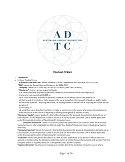 ADTC Trading Terms NSW
