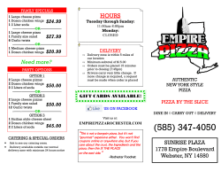 Printable Menu - Empire Pizza Webster