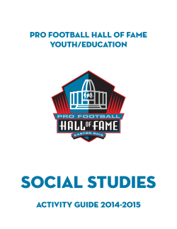 Social Studies - the Pro Football Hall of Fame