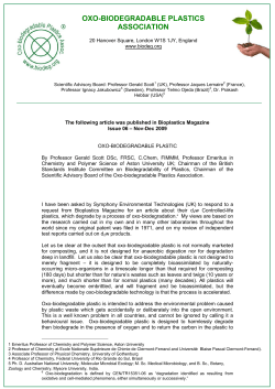 oxo-biodegradable plastics association