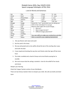s and sh Words and Sentences