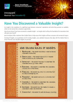 Have You Discovered a Valuable Insight?