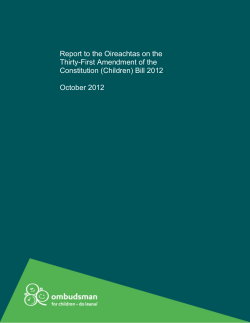 The Thirty-First Amendment of the Constitution (Children) Bill 2012