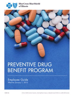 preventive drug benefit program - Blue Cross and Blue Shield of