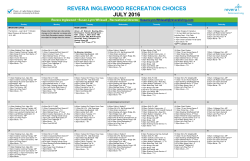 REVERA INGLEWOOD RECREATION CHOICES JULY 2016
