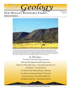 New Mexico`s Renewable Energy Industries
