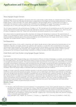 Applications and Uses of Oxygen Sensors
