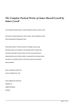 The Complete Poetical Works of James Russell Lowell by