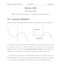 Lagrange Multipliers
