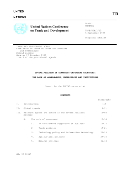 Diversification in Commodity-Dependent Countries