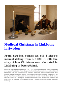 Medieval Christmas in Link&ouml;ping in Sweden