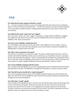 Q.1). Why does the poet compares himself to a cloud? A1. The poet