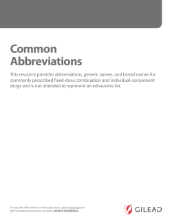 Common Abbreviations
