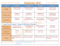 September 2016 Calendar