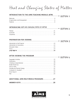 Heat and Changing States of Matter