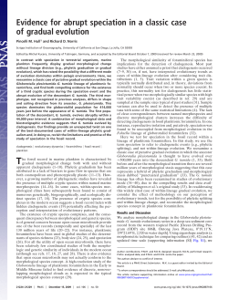 Evidence for abrupt speciation in a classic case of gradual evolution