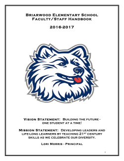 Briarwood Elementary School Faculty/Staff Handbook 2016-2017