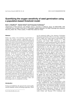 Quantifying the oxygen sensitivity of seed germination using a