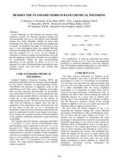 Besides the Standard Niobium Bath Chemical Polishing